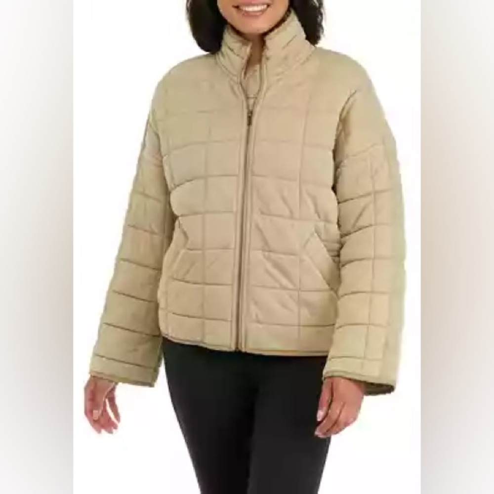 Women's Tan Quilted Jacket
